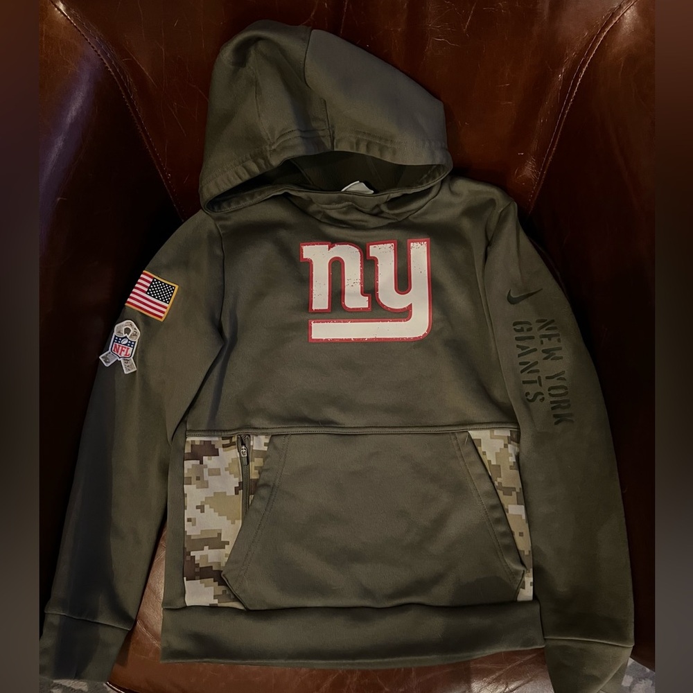 Youth New York Giants Youth Salute To Service Performance Pullover Hoodie
